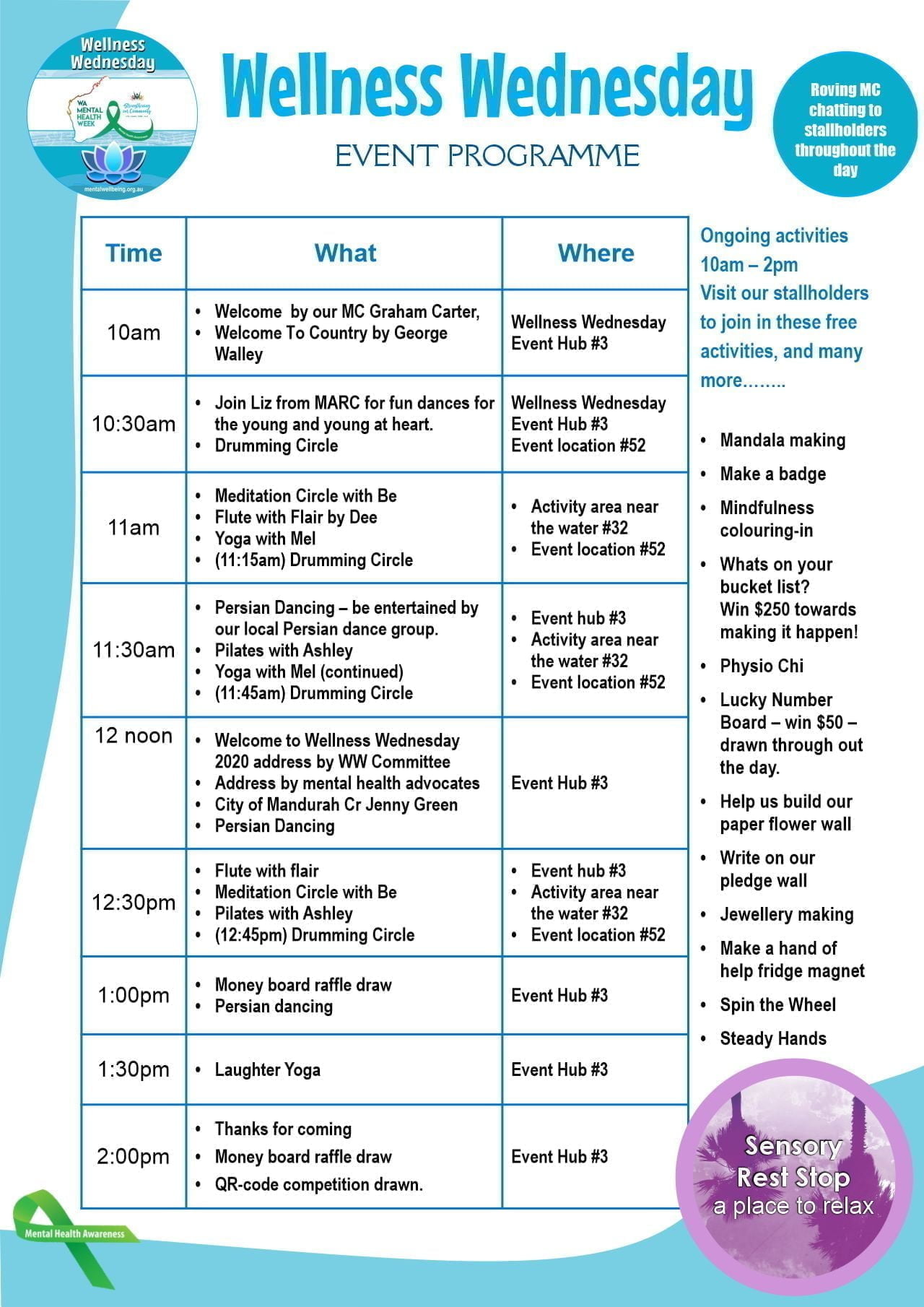 Wellness Wednesday event programme
